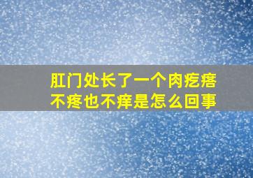 肛门处长了一个肉疙瘩不疼也不痒是怎么回事