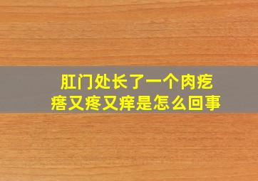 肛门处长了一个肉疙瘩又疼又痒是怎么回事