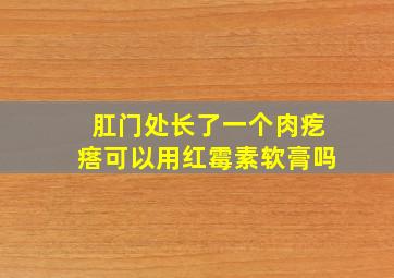 肛门处长了一个肉疙瘩可以用红霉素软膏吗