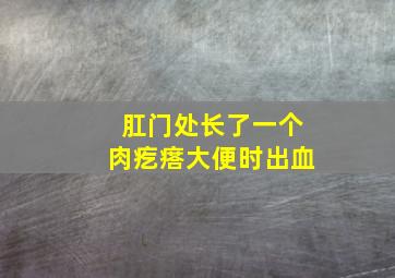 肛门处长了一个肉疙瘩大便时出血