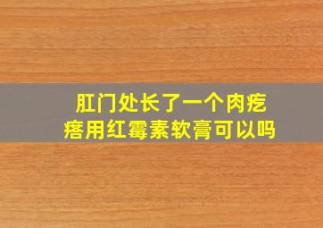 肛门处长了一个肉疙瘩用红霉素软膏可以吗