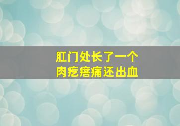 肛门处长了一个肉疙瘩痛还出血