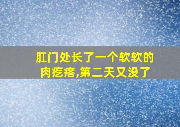 肛门处长了一个软软的肉疙瘩,第二天又没了