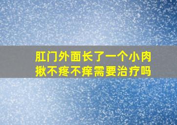 肛门外面长了一个小肉揪不疼不痒需要治疗吗