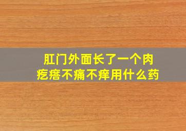 肛门外面长了一个肉疙瘩不痛不痒用什么药