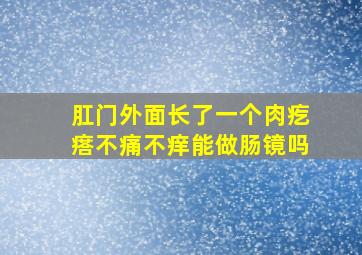 肛门外面长了一个肉疙瘩不痛不痒能做肠镜吗