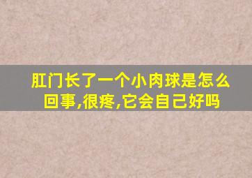 肛门长了一个小肉球是怎么回事,很疼,它会自己好吗