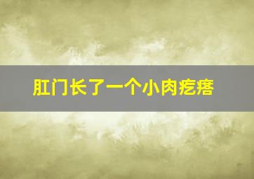 肛门长了一个小肉疙瘩