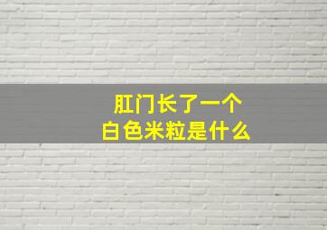 肛门长了一个白色米粒是什么