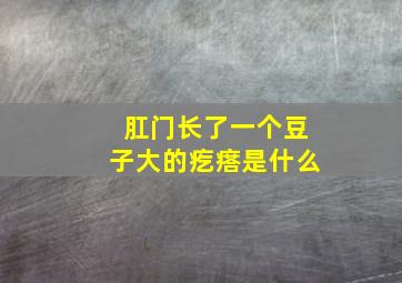 肛门长了一个豆子大的疙瘩是什么