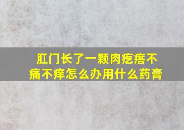 肛门长了一颗肉疙瘩不痛不痒怎么办用什么药膏