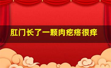 肛门长了一颗肉疙瘩很痒