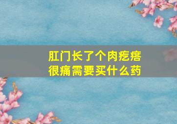 肛门长了个肉疙瘩很痛需要买什么药