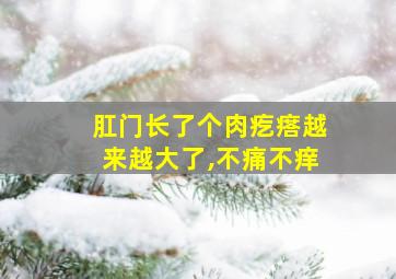 肛门长了个肉疙瘩越来越大了,不痛不痒