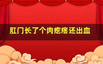 肛门长了个肉疙瘩还出血