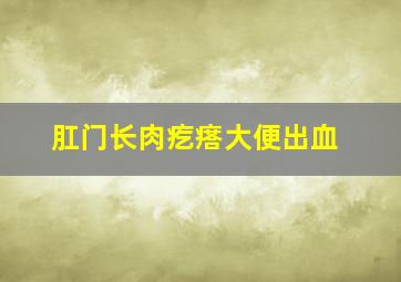 肛门长肉疙瘩大便出血