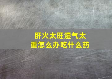 肝火太旺湿气太重怎么办吃什么药