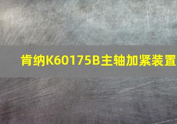 肯纳K60175B主轴加紧装置