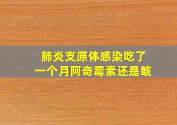 肺炎支原体感染吃了一个月阿奇霉素还是咳