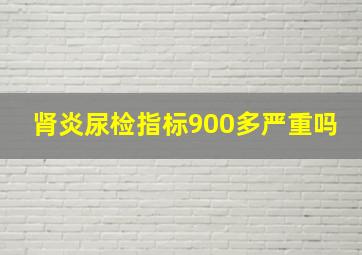 肾炎尿检指标900多严重吗