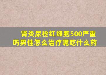 肾炎尿检红细胞500严重吗男性怎么治疗呢吃什么药