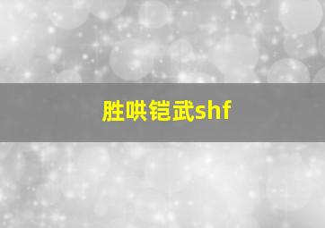 胜哄铠武shf