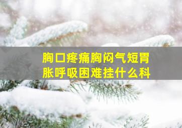 胸口疼痛胸闷气短胃胀呼吸困难挂什么科