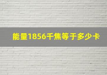 能量1856千焦等于多少卡