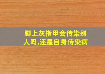 脚上灰指甲会传染别人吗,还是自身传染病