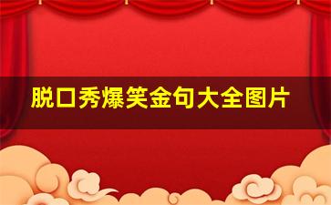 脱口秀爆笑金句大全图片