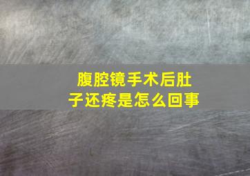 腹腔镜手术后肚子还疼是怎么回事