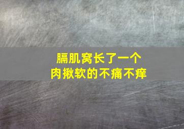 膈肌窝长了一个肉揪软的不痛不痒