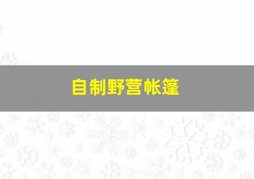 自制野营帐篷