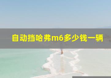 自动挡哈弗m6多少钱一辆