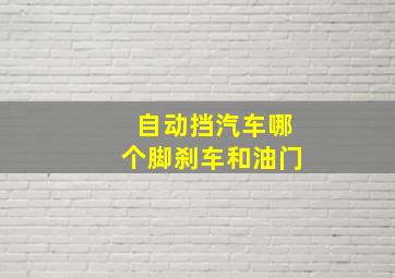 自动挡汽车哪个脚刹车和油门