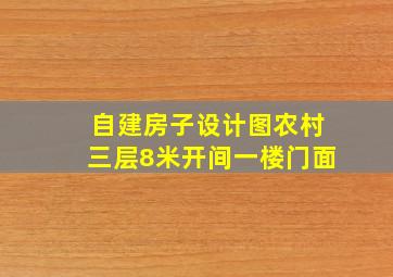 自建房子设计图农村三层8米开间一楼门面