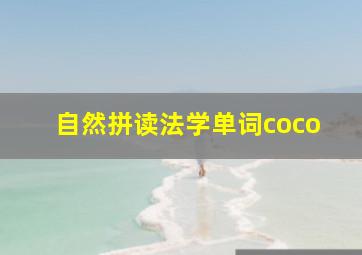 自然拼读法学单词coco