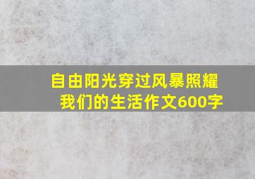 自由阳光穿过风暴照耀我们的生活作文600字