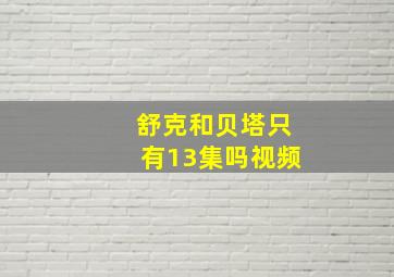 舒克和贝塔只有13集吗视频