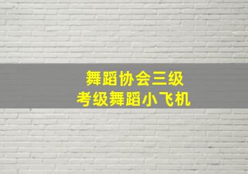 舞蹈协会三级考级舞蹈小飞机