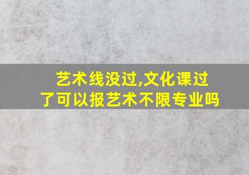 艺术线没过,文化课过了可以报艺术不限专业吗