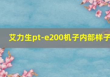 艾力生pt-e200机子内部样子