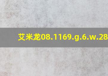 艾米龙08.1169.g.6.w.28.6