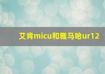 艾肯micu和雅马哈ur12