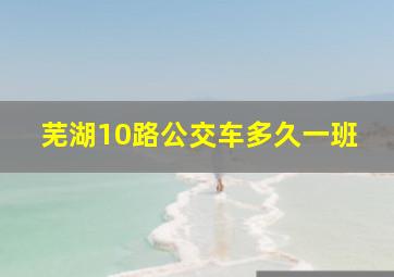 芜湖10路公交车多久一班