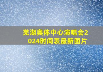 芜湖奥体中心演唱会2024时间表最新图片