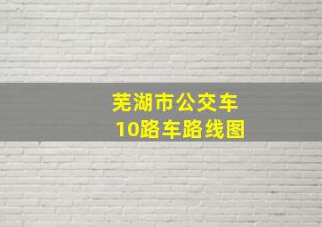 芜湖市公交车10路车路线图