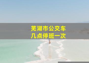 芜湖市公交车几点停班一次