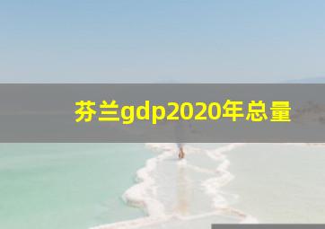 芬兰gdp2020年总量