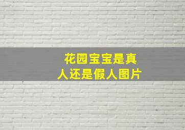 花园宝宝是真人还是假人图片